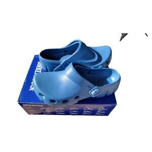 Birkenstock Womens Birki Flow Blue Clogs EUR 40 ( Women’s 9 | Men’s 7 ) NIB